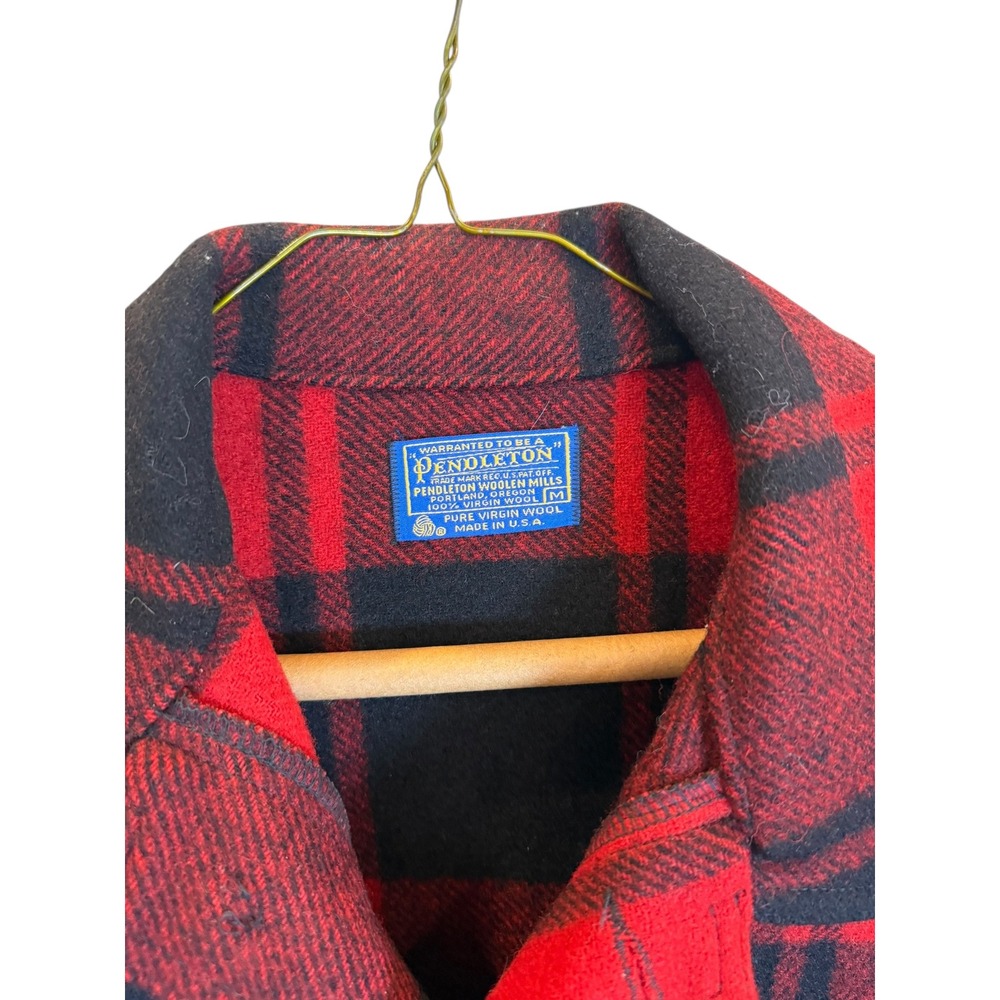 Pendleton Womens Wool Buffalo Plaid Button Front … - image 3